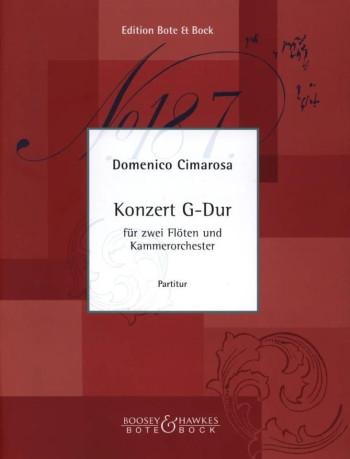 Concerto For 2 Flutes In G: 2 Flutes And Chamber  Full Score