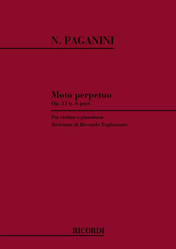 Moto Perpetuo: Op11 No6: Violin