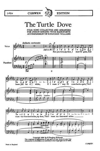 Turtle Dove: Solo Song and Piano
