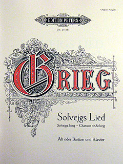 Solveigs Song Vocal Solo F Minor Medium Voice (Peters)