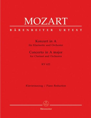Clarinet Concerto: A Major: K622: A Clarinet & Piano (Barenreiter)