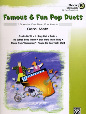 Famous and Fun Pop Duets Book 5: 6 Duets: 1 piano: 4 Hands