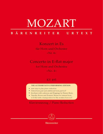 Horn Concerto No.4 Eb Major K495: French Or Tenor Horn (Barenreiter)