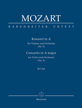 Violin Concerto No.5 A Major Kv219 Study Score (Barenreiter)