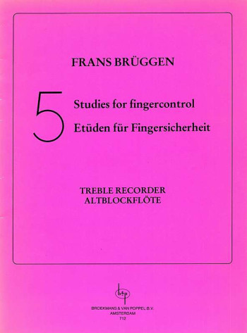 Five Studies For Finger Control: Treble Recorder
