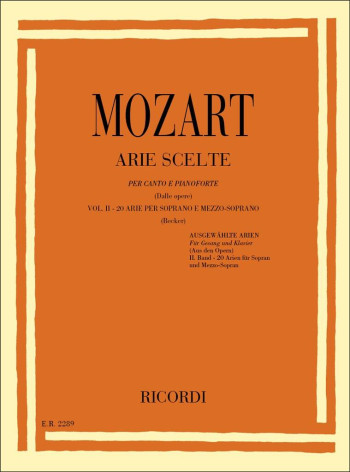 20 Arias Vol.2 Soprano And Mezzo Soprano Voice (Ricordi)