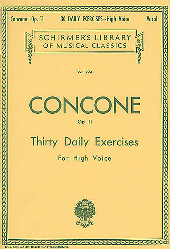 30 Daily Exercises Op.11: High Voice (Schirmer)