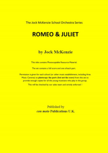 Romeo And Juliet For School Orchestra Published By Con Moto