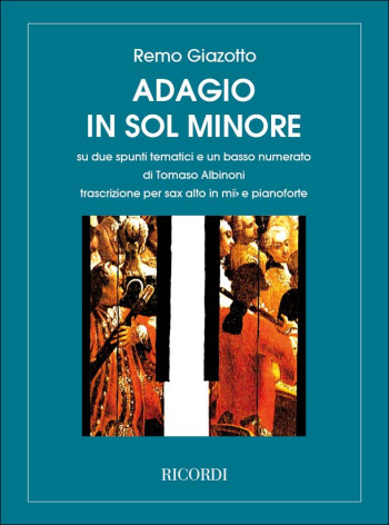 Adagio In G Minor For Alto Saxophone & Piano (Ricordi)