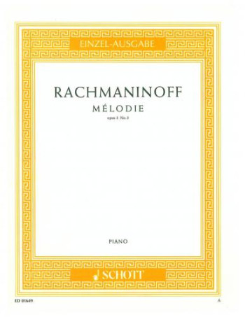 Melodie Op.3 No. 3 Morceaux De Fantaisie: Piano: Piano (Schott Ed)