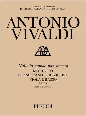 Nulla In Mundo Pax: Vocal Score