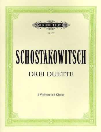 3 Duets For 2 Violins & Piano (Peters)