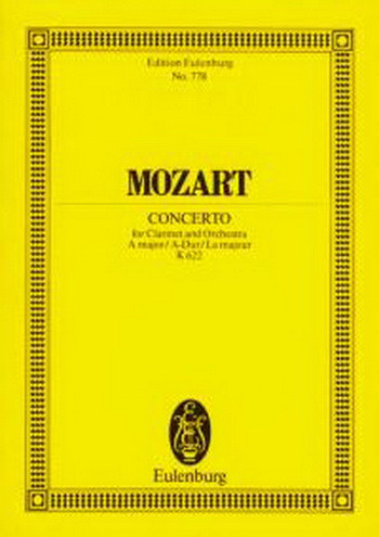 Clarinet Concerto: A Major: Kv622: Miniature Score