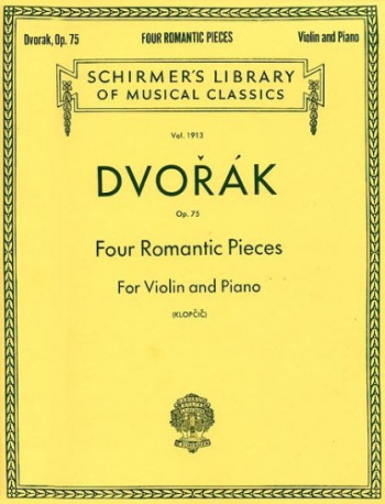 Four Romantic Pieces Op.75: Violin & Piano (Schirmer)