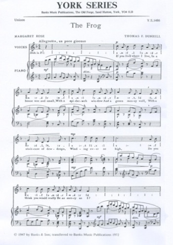 The Frog: Vocal Solo