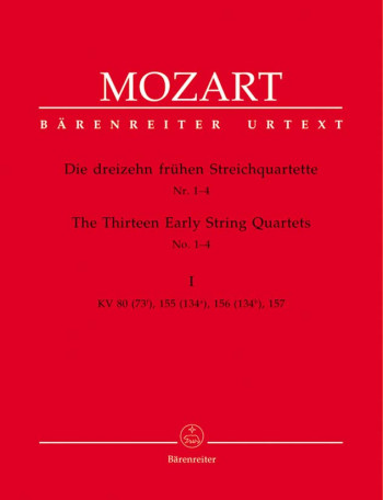 The Thirteen Early String Quartets No 1-4 K.80,155-157: String Quartet: Parts (Barenreiter)
