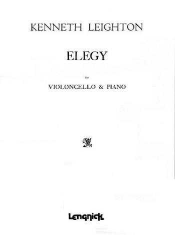Elegy: Cello & Piano (Leduc)