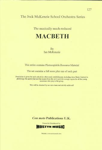 Macbeth For School Orchestra Published By Con Moto Score And Parts