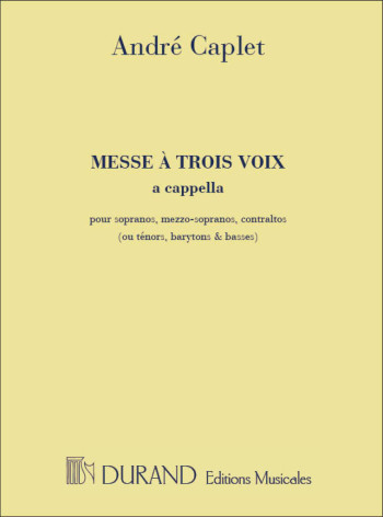 Messe A 3 Voix Vocal SSA (Durand)