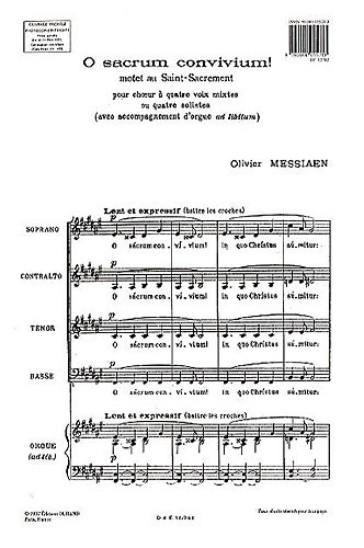 O Sacrum Convivium: Vocal SATB (Durand)
