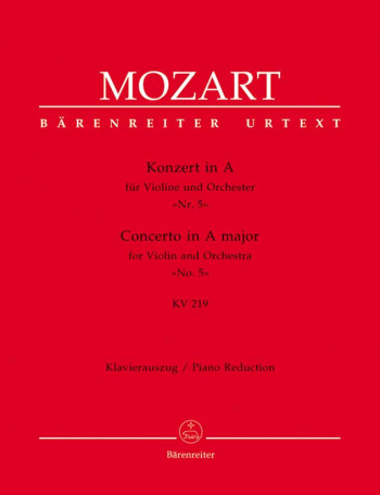Concerto No.5 A Major Kv219: Violin & Piano (Barenreiter)