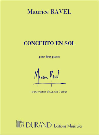 Concerto G Major: Piano: 2 Pianos (Durand)