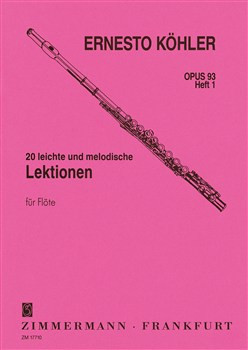 20 Easy Melodic Exercises For Flute Op.93 Book 1 (Zimmerman)