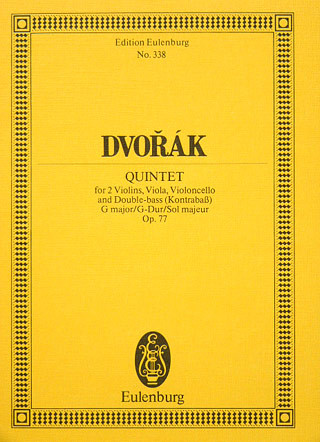 String Quintet: G Major: Op77: Miniature Score