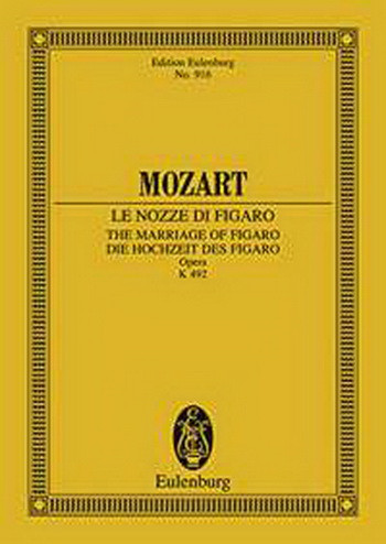 Marriage Of Figaro Opera: Kv492: Miniature Score