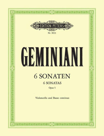 6 Sonatas Op.5 Cello & Piano (Peters)