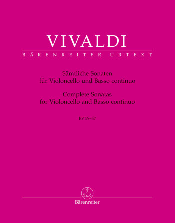 Complete Sonatas: Rv 39-47: Violoncello And Basso Continuo: Cello  (Barenreiter)