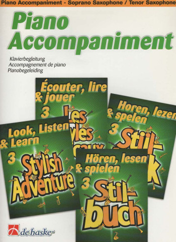 Look Listen & Learn 3 Stylish Adventure Tenor Saxophone Piano Accompaniment (sparke)
