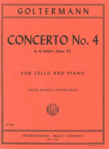 Concerto No.4 G Major Op65: Cello (International)