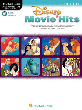 Disney Movie Hits: Cello: Book & Audio
