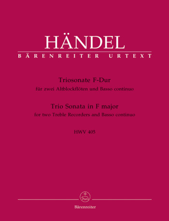 Trio Sonata In F Major: 2 Treble Recorders