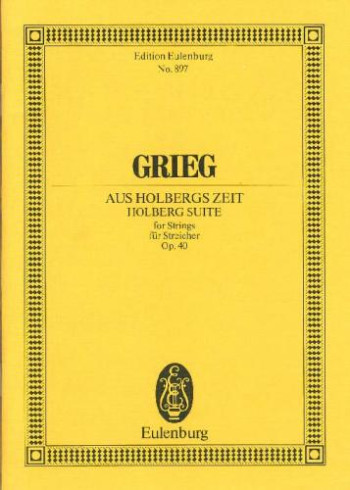 Holberg Suite: Op40: Strings: Miniature Score  (Eulenburg)
