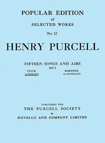 15 Songs And Airs Set 2: High Voice Soprano Or Tenor (Novello)