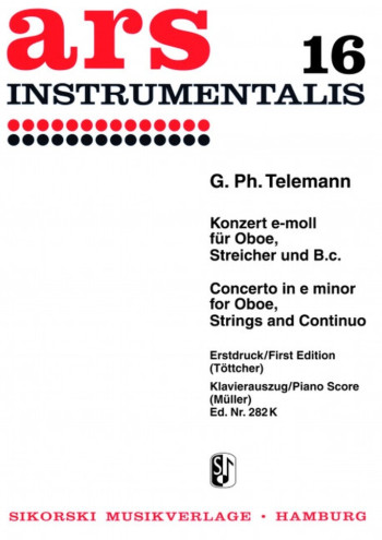 Concerto In E Minor For Oboe, Strings And Continuo (Oboe/Piano)