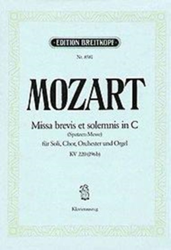Missa Brevis C: K220: Vocal (Breitkopf)