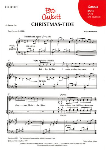 Christmas Tide Bc15 Vocal SATB (OUP)
