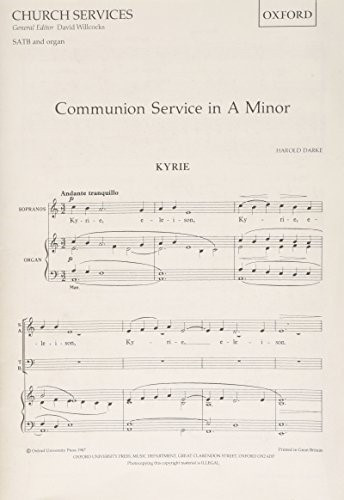 Communion Service A  Minor Vocal SATB (OUP)