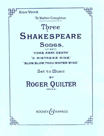 3 Shakespeare Songs: High Voice and Piano