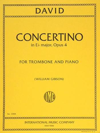 Concertino Op.4: Trombone & Piano (International)