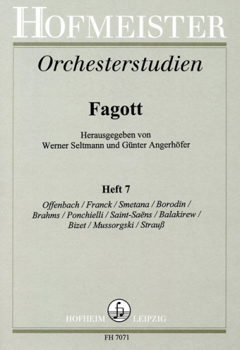 Orchestral Studies Book 7 Bassoon - Offenbach, Franck, Smetana, Borodin, Brahm