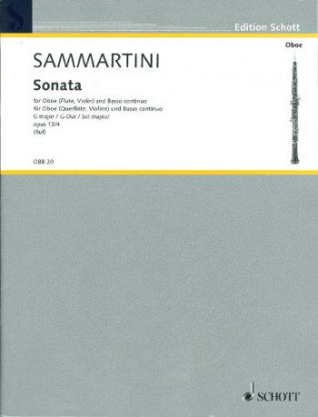 Sonata G Mahor Op.13/4: Oboe & Piano (Schott)