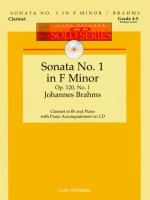 Sonata Op.120 No.1 F Minor: Clarinet & Piano Book & CD (Carl Fischer)