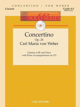 Concertino Eb Major Op.26: Clarinet & Piano Book & Cd (Carl Fischer)