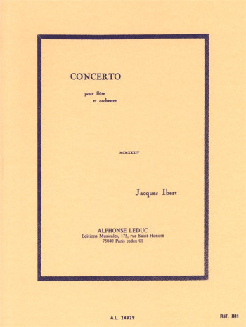 Concerto For Flute: Miniature Score (Leduc)