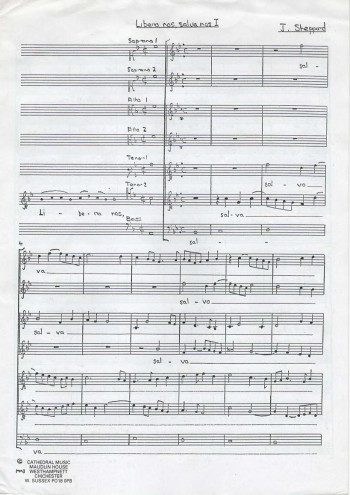 Libera Nos Salva Nos I: Vocal: Ssaattb