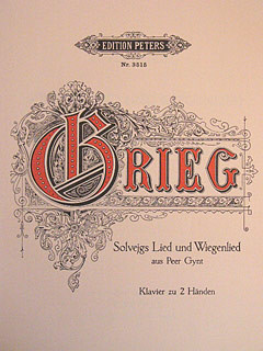 Solveigs Song and Cradle Song: Piano (Peters)